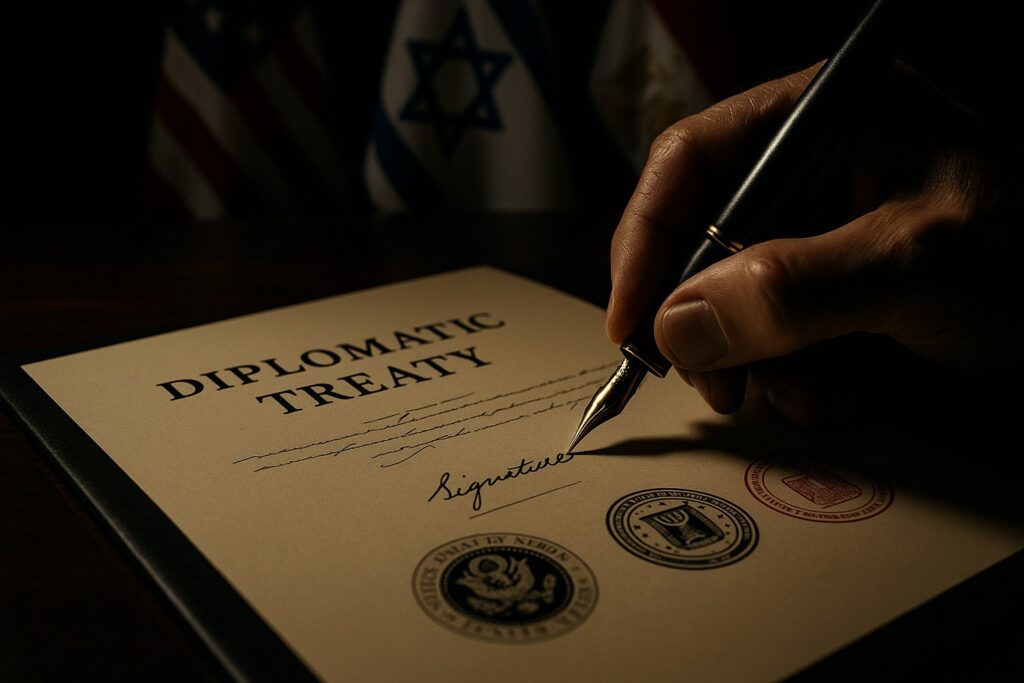 Egypt-Israel Peace Treaty Signed — detail