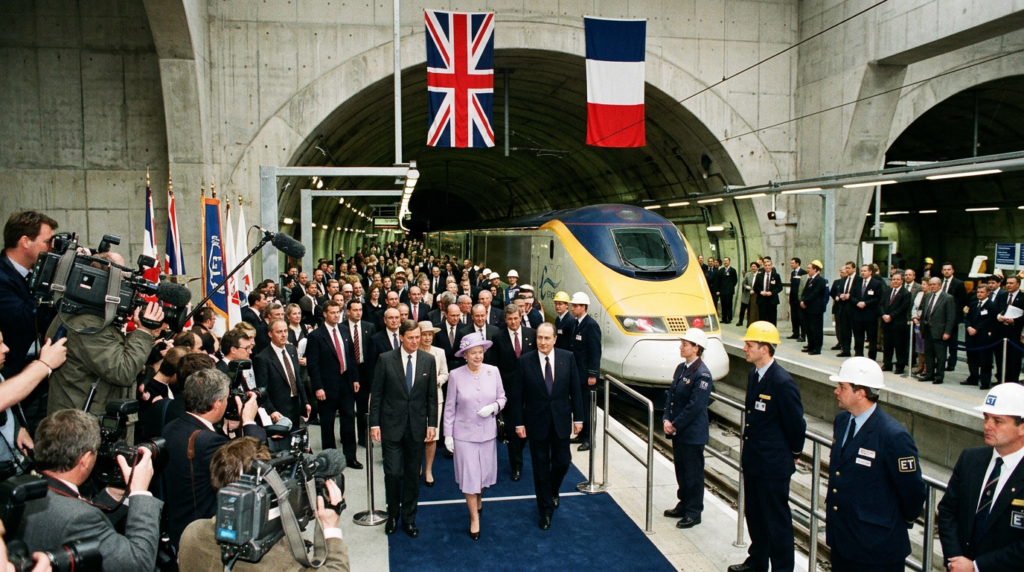 Channel Tunnel Opens — detail