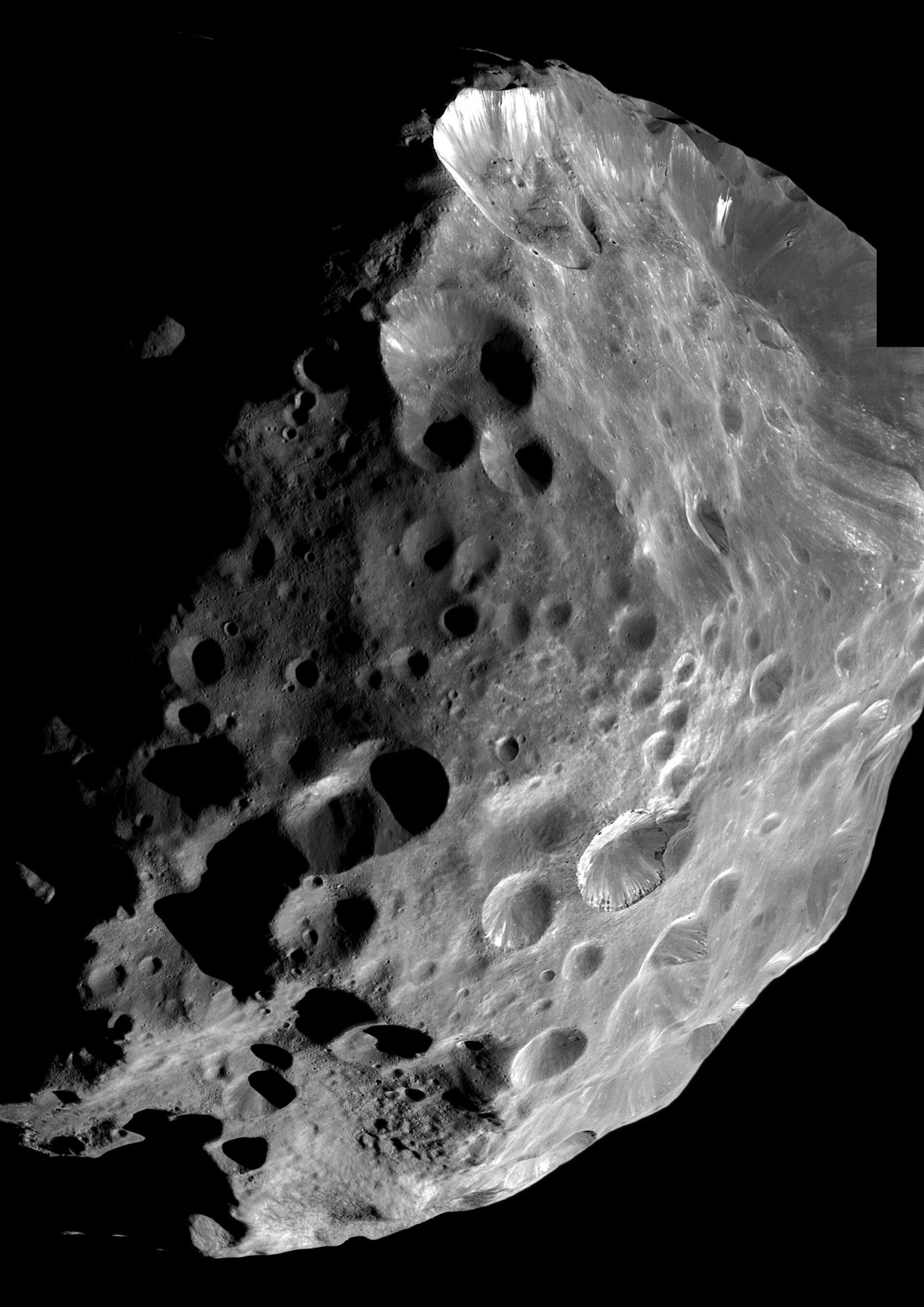 Cassini-Huygens Flyby of Saturn's Moon Phoebe — detail
