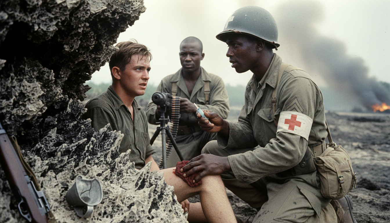 U.S. Marines Land on Saipan — detail