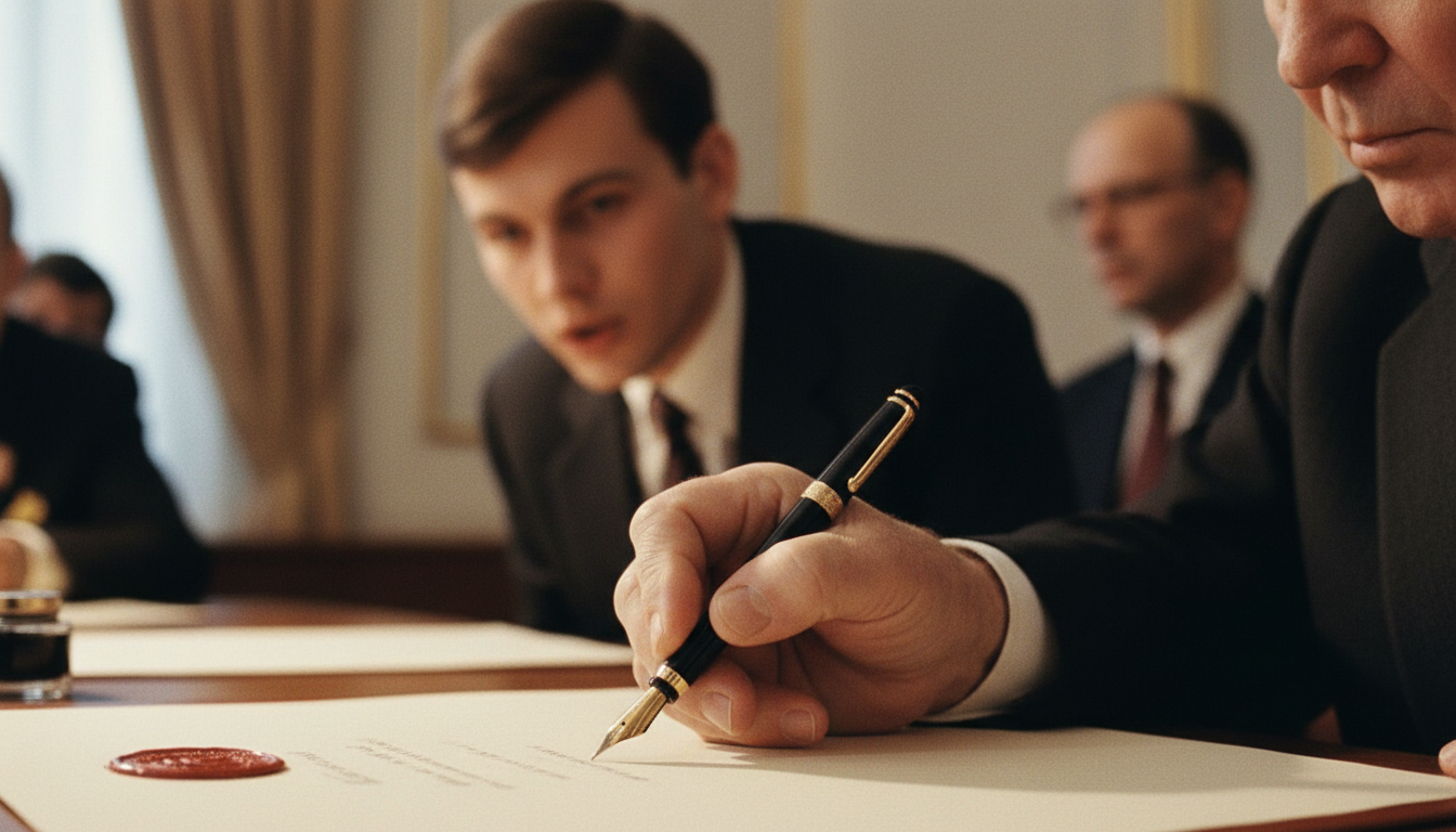 SALT II Treaty Signed by Carter and Brezhnev — detail
